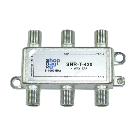 Ответвитель абонентский SNR-T-820 на 8 отводов, вносимое затухание IN-TAP 20dB.