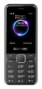 Мобильный телефон SunWind C2401 CITI 32Mb черный моноблок 2Sim 2.4" 240x320 0.08Mpix GSM900/1800 FM microSD max16Gb